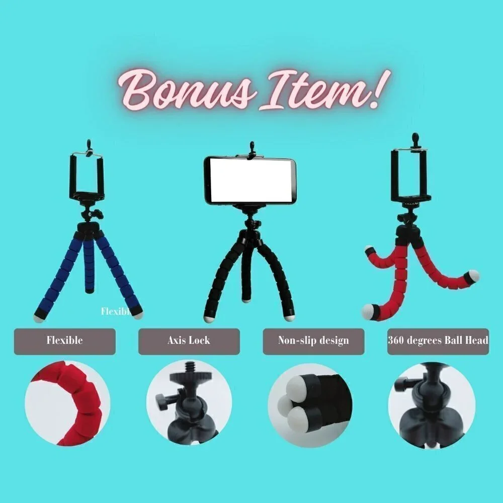 Universal Cell Phone Neck Phone Holder, Hands-Free Flexible Durable, Black‎